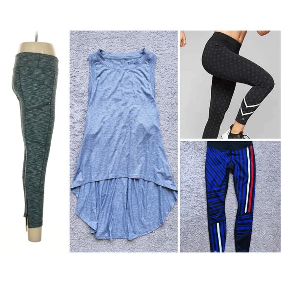 Athleta XXS 4 pc BUNDLE Essence Tank Top & 2 Sonar Leggings, Zella Athletic - Picture 1 of 16